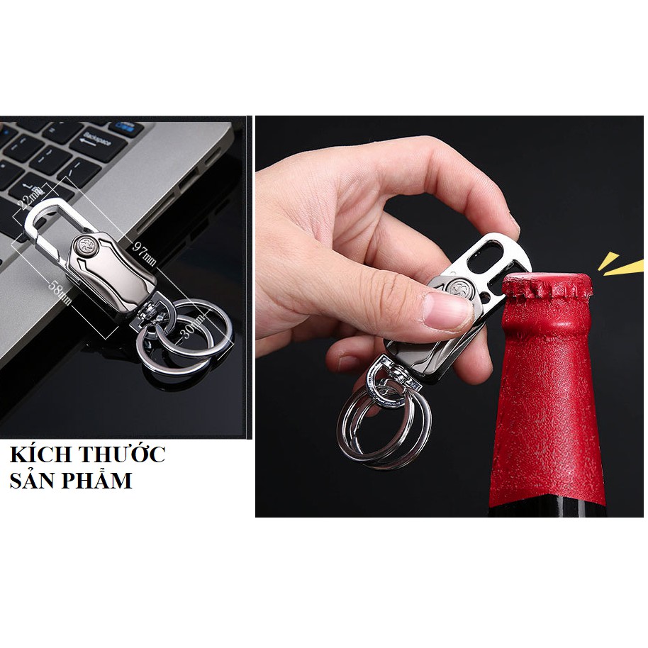 [SPINNER] Móc khóa Inox cao cấp đa chức năng đeo chìa khóa mở bia và con quay giải trí xoay 360 độ