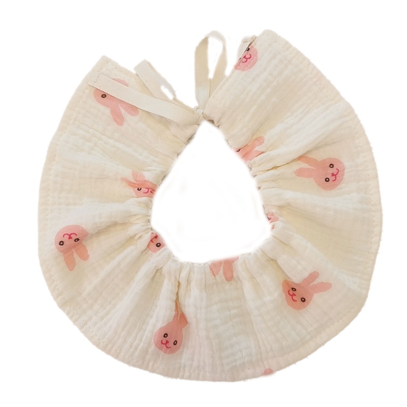 Yếm Ăn Cotton Mềm Mại Thoáng Khí In Họa Tiết Hoa Xinh Xắn Dành Cho Các Bé