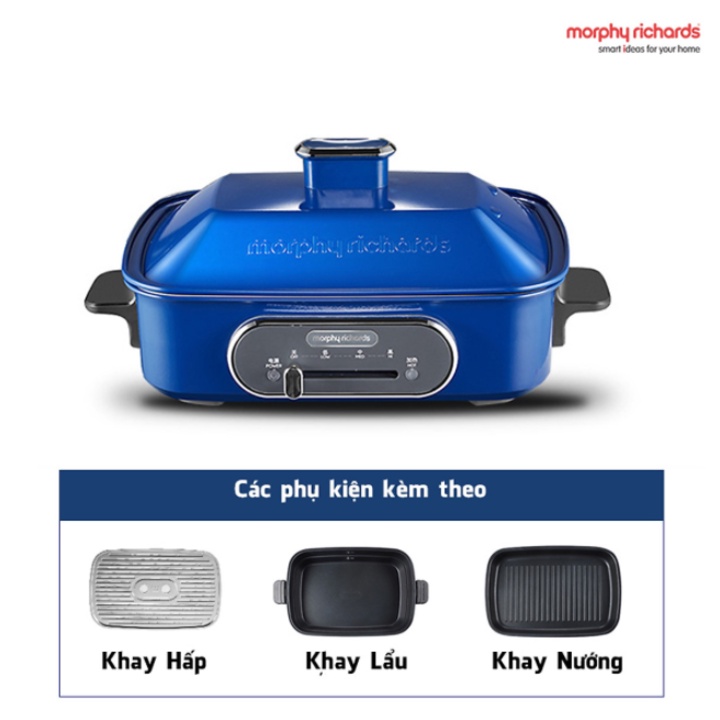 Bộ nồi lẩu nướng nhãn hiệu Morphy Richards MR9088 3 chức năng nướng/ lẩu/ hấp