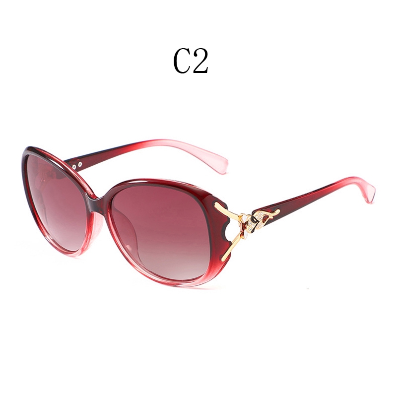 Fashion Polarized Fox Headband Diamond Sun Glasses Trend Women's Europe America UV Protection Large Frame Sunglasses
