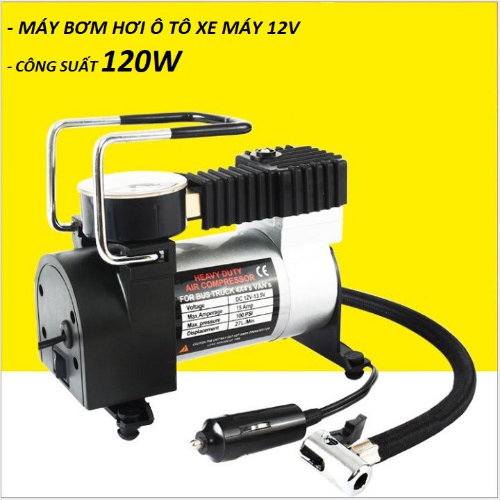 MÁY BƠM HƠI Ô TÔ XE MÁY 12V - 120W