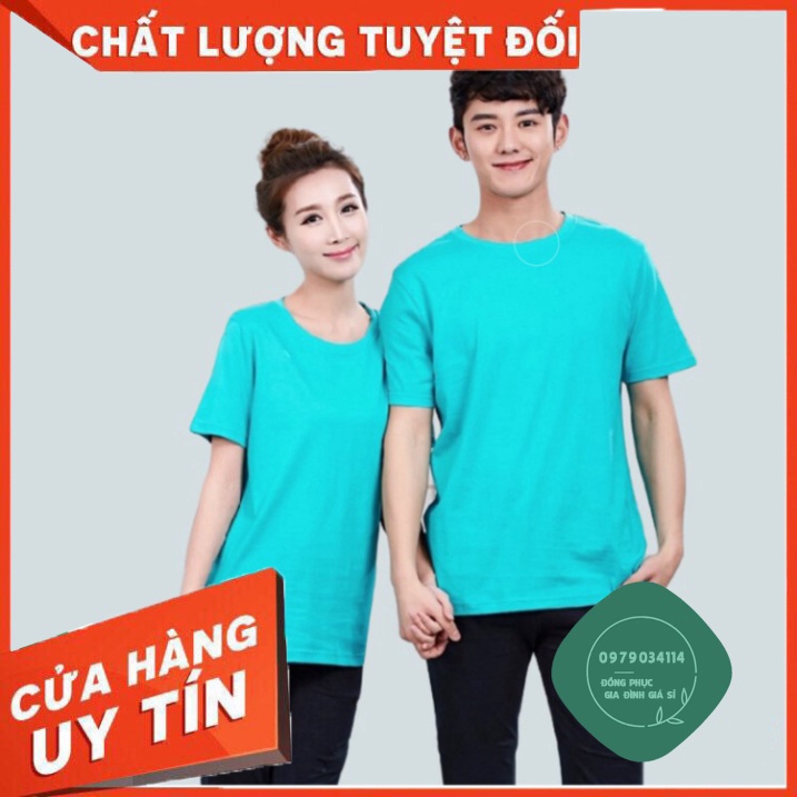 Áo thun trơn basic phông unisex tee nam nữ tay ngắn cổ tròn thun cotton 4 chiều dày dặn ATT1 Bin Action