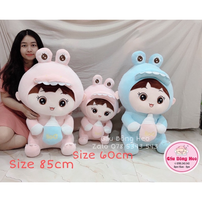 Búp Bê Ôm Bình Sữa Nhồi bông siêu Dễ Thương