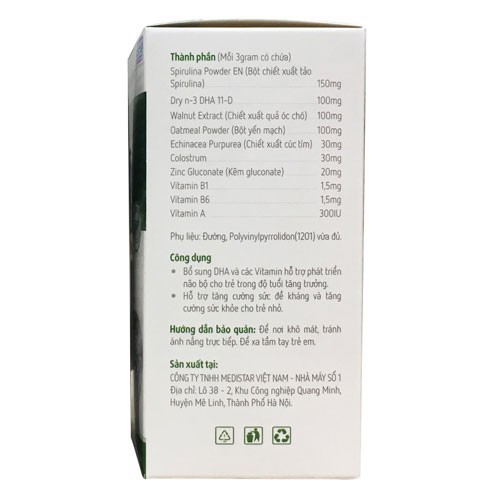 ✔️️️ Cốm sữa tảo non G-Brain 👍👍 Hỗ trợ bổ sung DHA, các Vitamin hỗ trợ phát triển não bộ cho trẻ hộp 30 gói