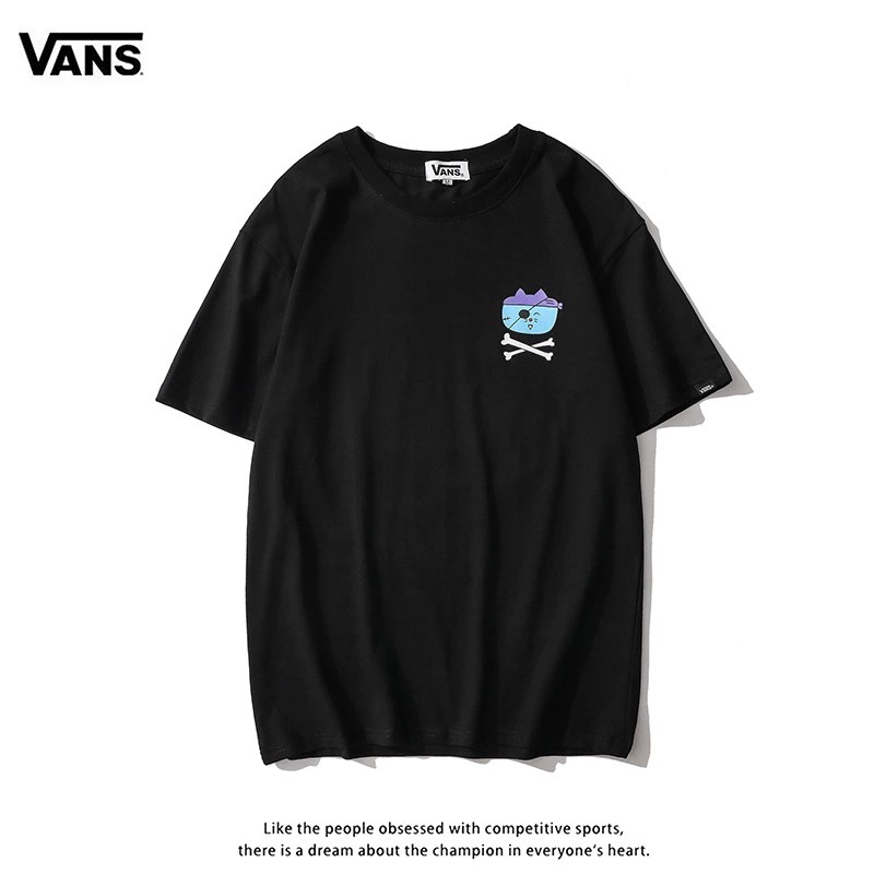 Vans short-sleeved tide thương hiệu pure cotton loose new ins couple t-shirt