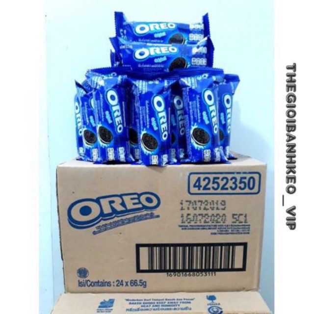 Thùng bánh oreo 67g-24gói kẹp kem giòn thơm ngon,Thùng bánh oreo,oreo