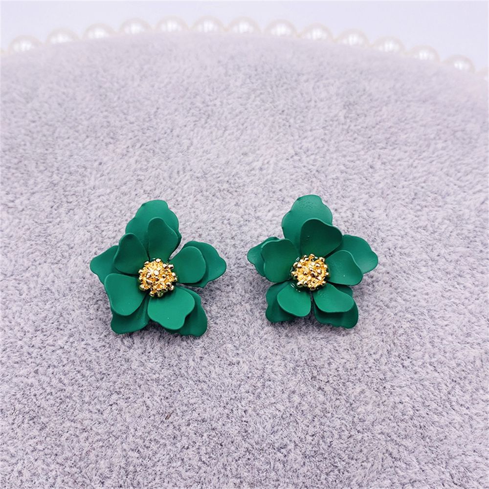 Khuyên Tai Kim Loại Hình Hoa Nhiều Màu Sắc Mihan1