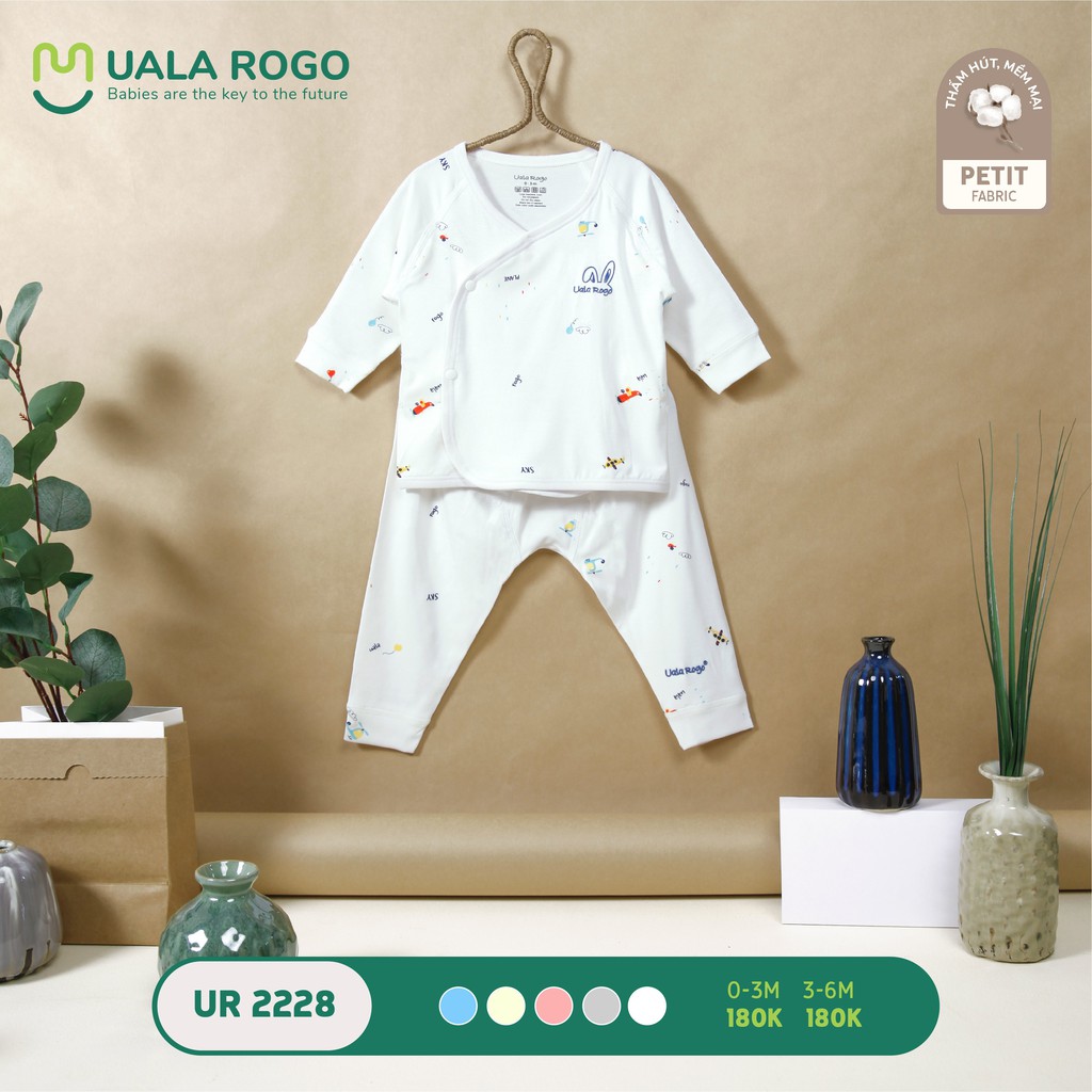 Bộ cài chéo Uala &amp; Rogo vải petit siêu mềm mịn