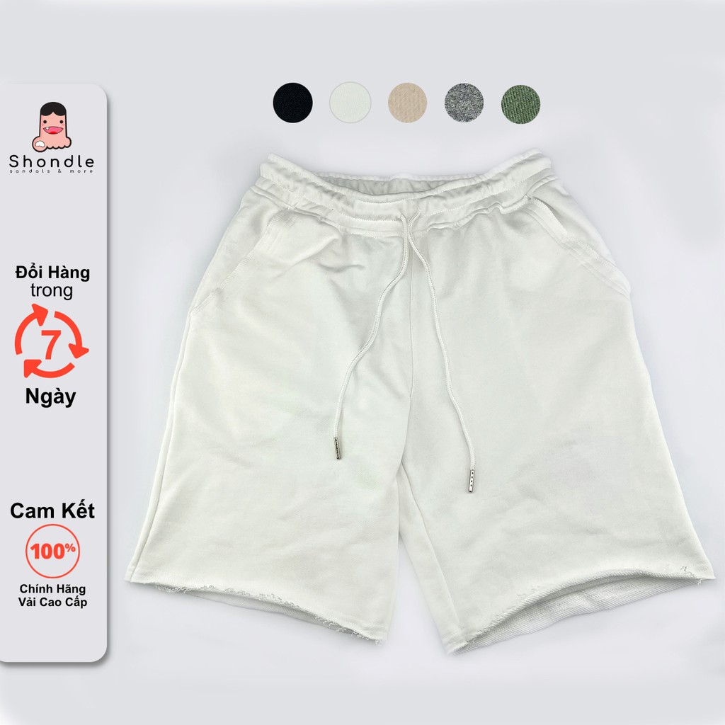 Quần short nỉ SHONDLE cao cấp Chân Cua phong cách unisex QSCC-001