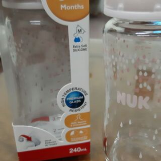 Bình sữa nuk thủy tinh 240ml