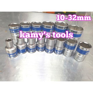 Bộ đầu tuýp đầu khẩu Barker cần 1/2 từ 8,10,12,13,14,15,17,19,21,22,24,27,30,32 (1 bộ/14 cục)