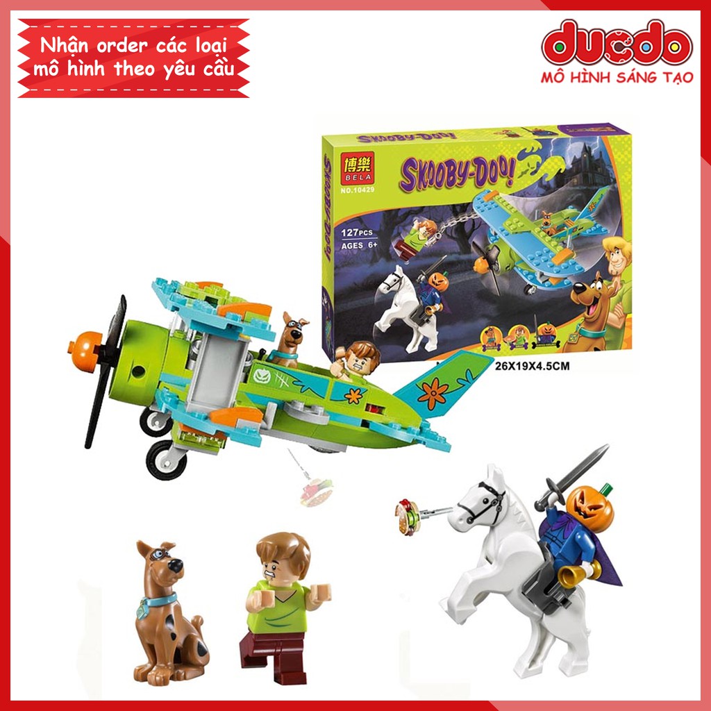 [Ko Hộp] BELA 10429 Lắp ghép Scooby Doo cuộc phiêu lưu máy bay - Đồ chơi Xếp hình Mystery Plane Adventures Mô hình 75901