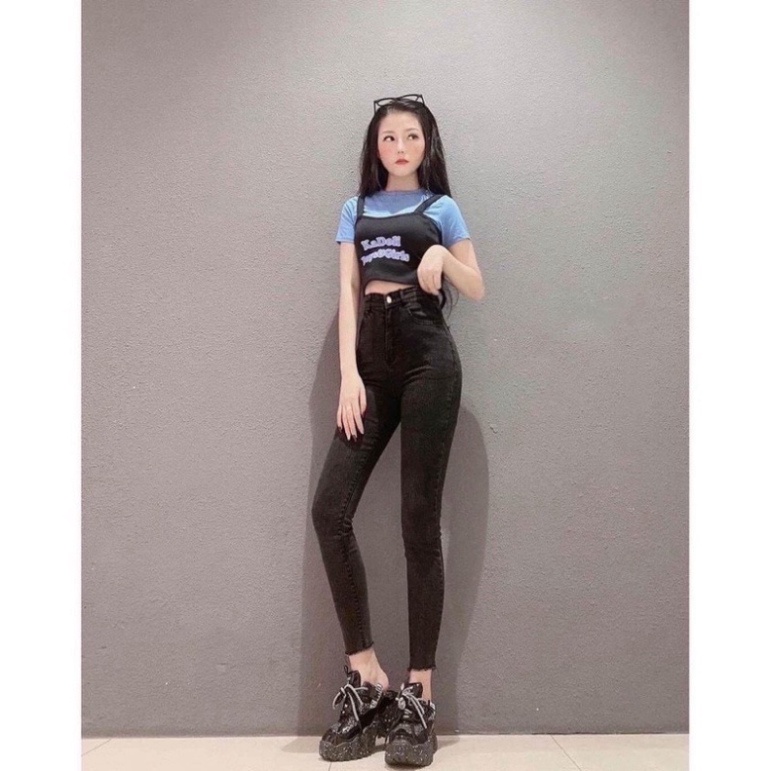 [ XẢ SỐC] Quần jeans ôm body lưng siêu cao TÚI DÀI