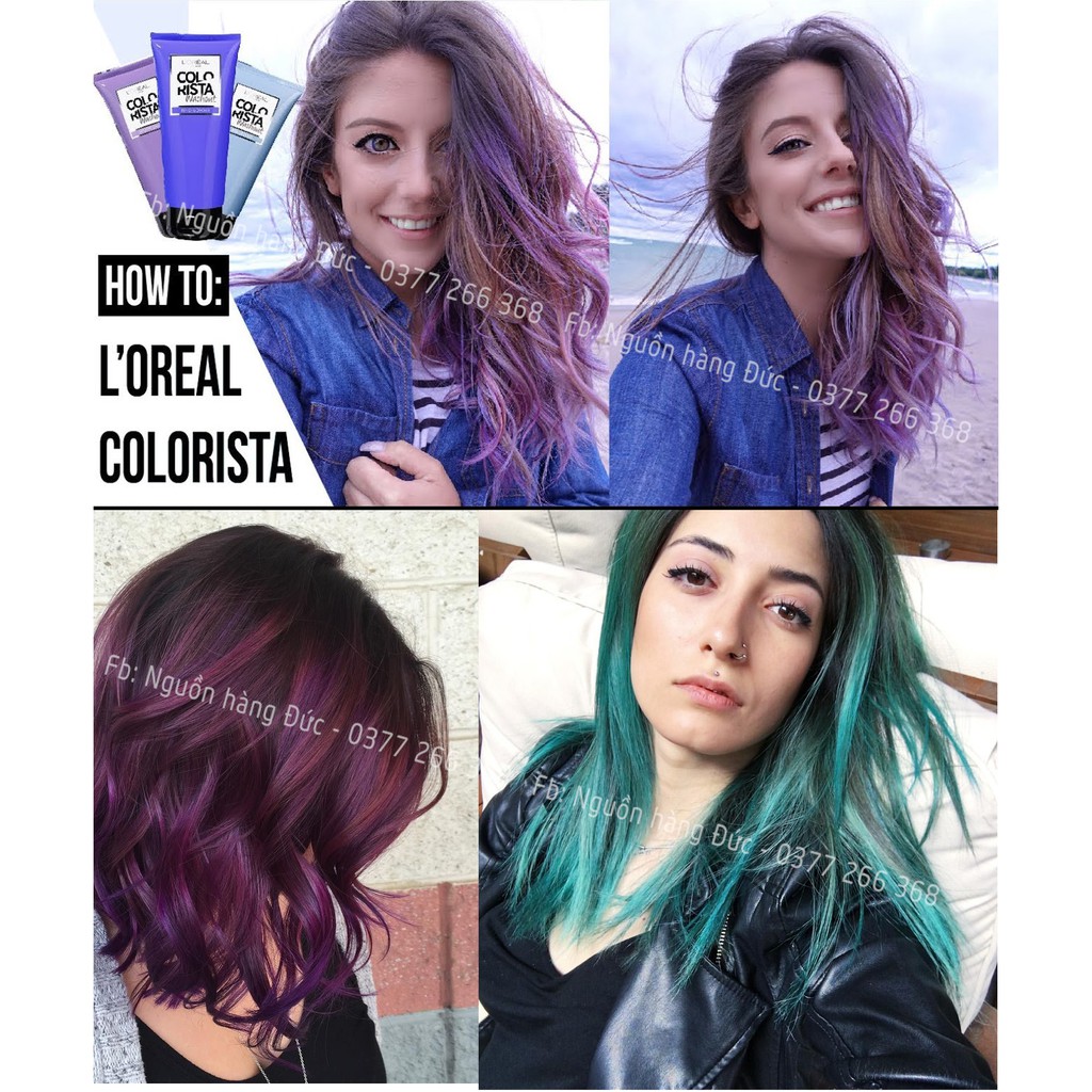 Thuốc nhuộm tóc Loreal Colorista Đức màu Purple tím