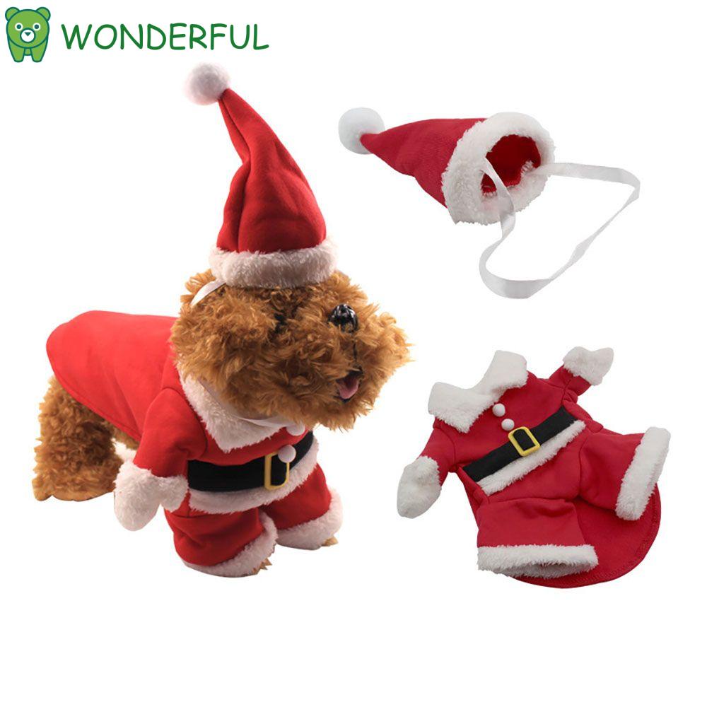 Bộ đồ hóa trang ông già noel dễ thương giữ ấm mùa đông cho thú cưng