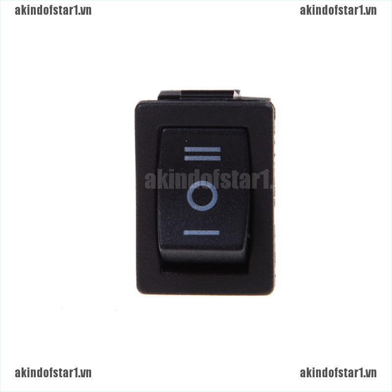5 Công tắc rocker 3 chấu màu đen mini Bật/Tắt/Bật AC 6A/250V 10A/125V