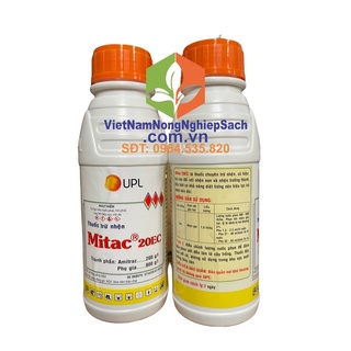 CHAI 400ML – MITAC 20EC – TRỪ NHỆN ĐỎ, NHỆN VÀNG, NHỆN TRẮNG, NHỆN LÔNG NHUNG