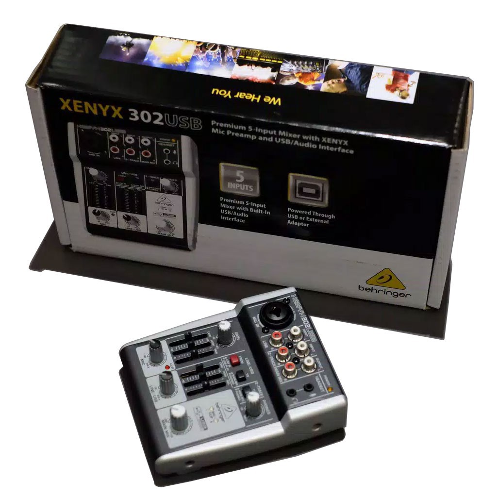 Mixer 3 cổng bàn trộn âm thanh mini | Behringer XENYX 302USB