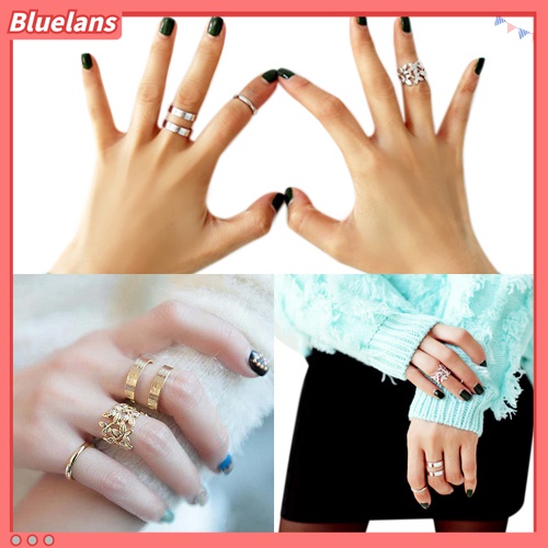 Set 3 nhẫn đeo đốt tay nhiều kiểu cá tính