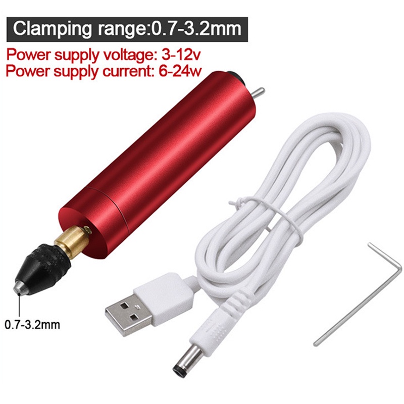 1 Bút Mini Không Dây Dùng Làm Đồ Gỗ / Kính / Kim Loại / Kim Loại / Khoan Điện USB DIY