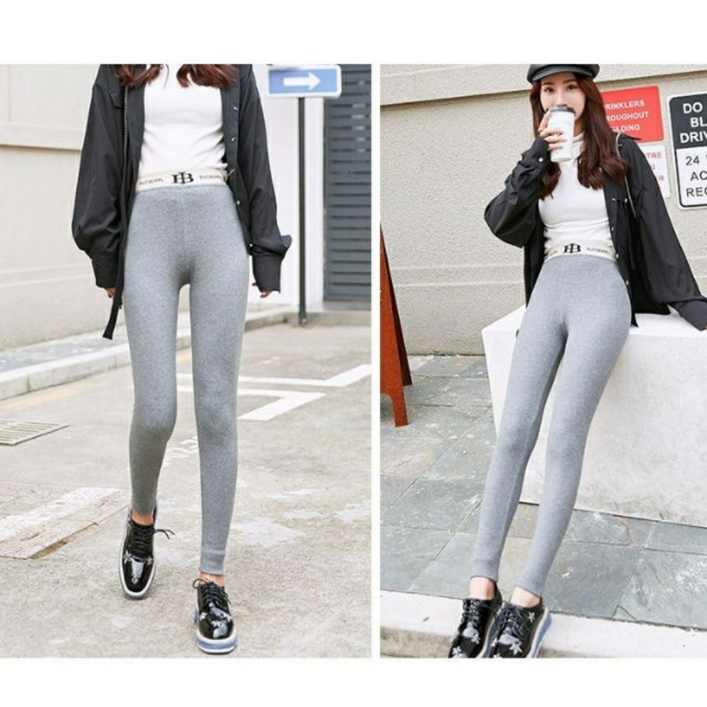 Quần Legging Nữ Len Tăm Cạp BURBRR Siêu Co Dãn, Tăm Sọc Tôn Dáng