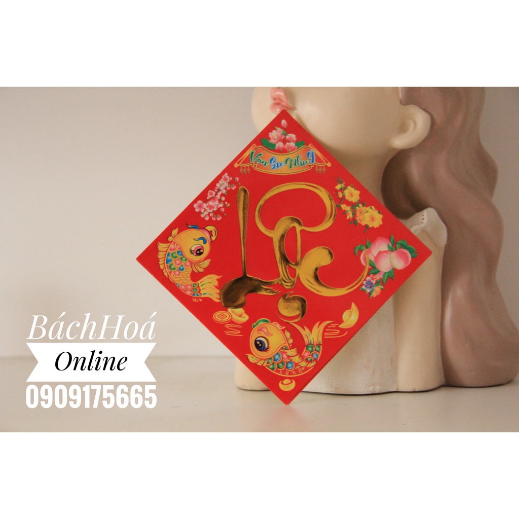 Tem giấy/ decal chữ LỘC/PHÚC dán dưa hấu, bánh chưng