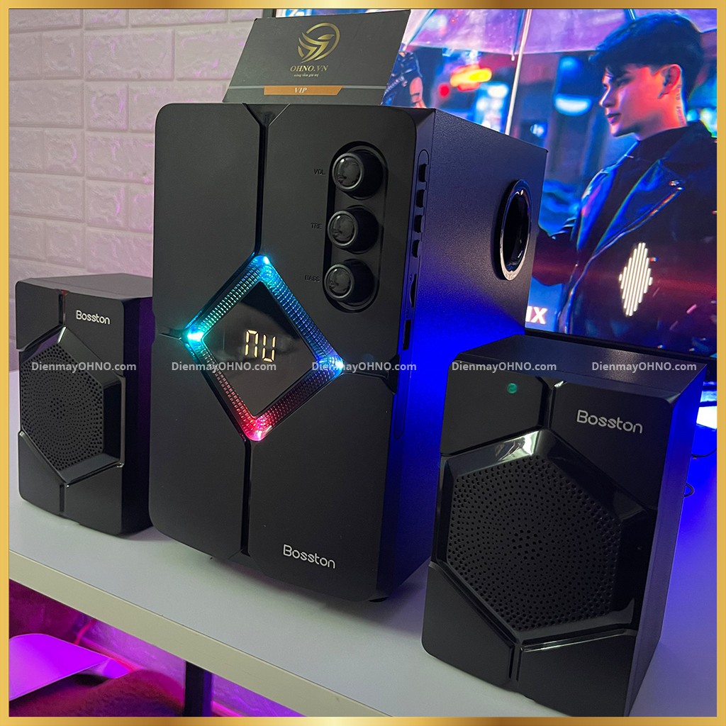 Loa Máy Tính Bluetooth Bosston T1800 Chính Hãng Loa Laptop Máy Vi Tính Để Bàn Nghe Nhạc Siêu Bass LED RGB -ĐIỆN MÁY OHNO