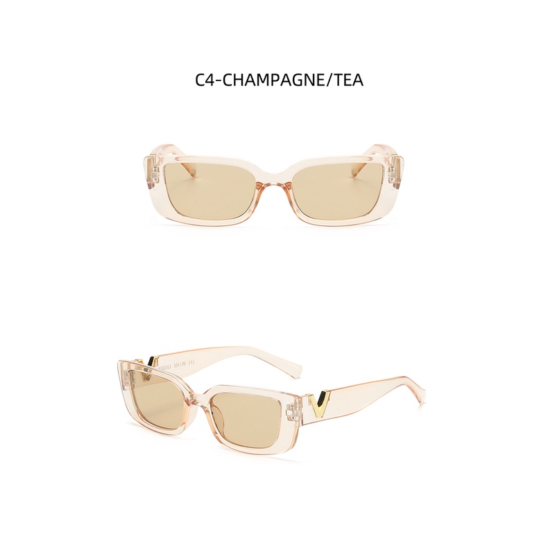 Kính Mát Gọng Vuông Nhỏ Phong Cách Âu Mỹ Cổ Điển Mới 2022