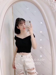 ÁO CROPTOP CỔ TIM