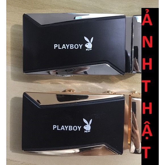 Thắt Lưng Da Nam Hàng Hiệu Chính Hãng PLAYB Khóa Tự Động Cao Cấp,Dây Nịt Nam Da Bò Dây 2 Da May Viền 2 Bên ( HOT+RẺ+ĐẸP)