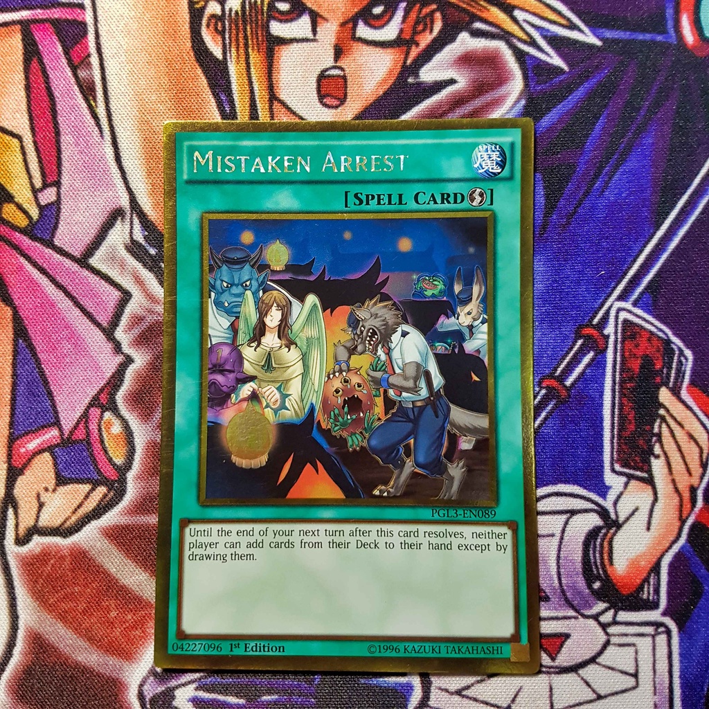 Bộ 02 Thẻ bài Yugioh | Mistaken Arrest | PGL3 Gold rare.