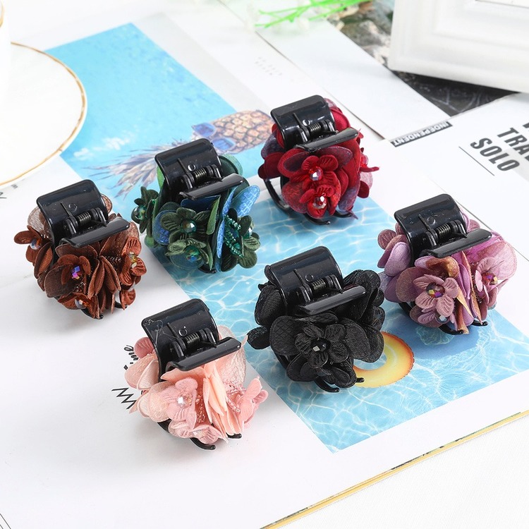 Kẹp Tóc Hình Hoa Đính Pha Lê Giả Thời Trang Cho Nữ