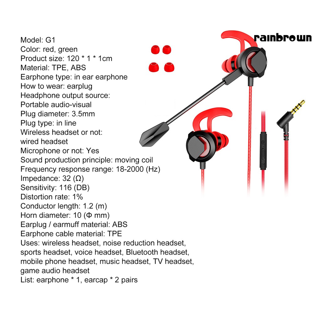 Tai Nghe Nhét Tai Thể Thao Có Mic / Rej / 1set