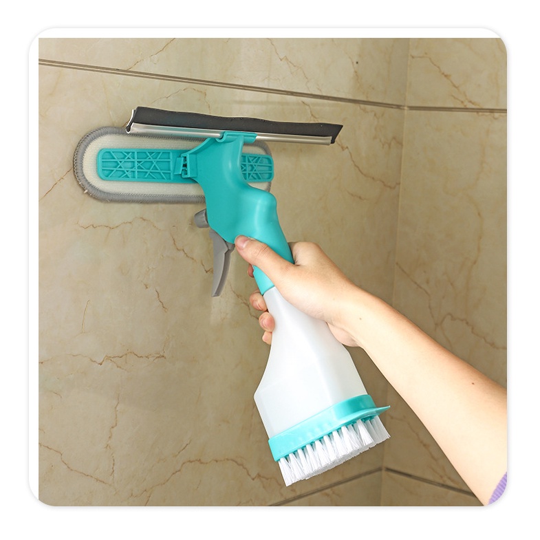 Cây Lau Kính Cửa Sổ Xe Hơi 4 Trong 1 Đa Năng Kèm Bình Xịt Tiện Dụng