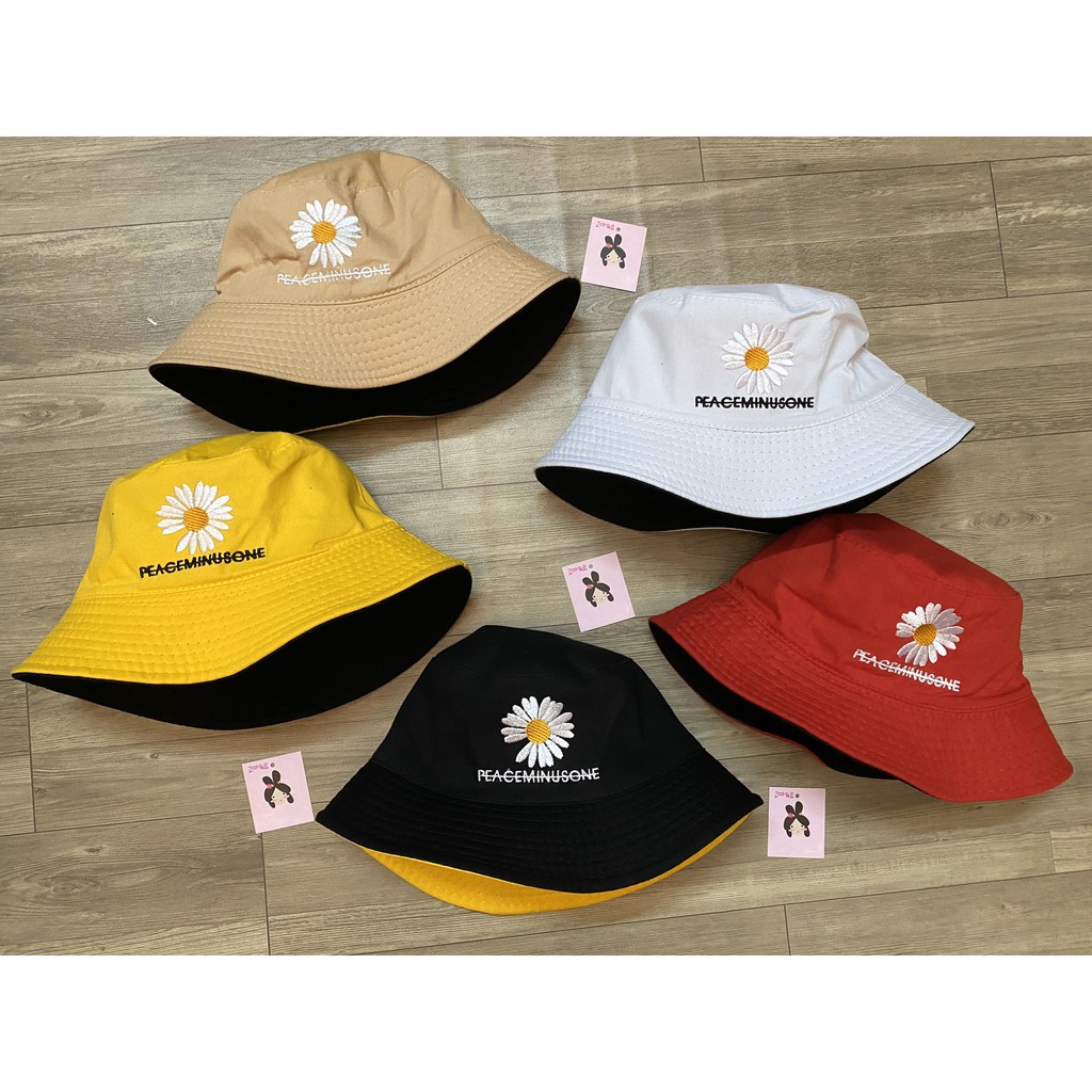 Nón Bucket Hoa Cúc Thêu Chữ/ Mũ Hoa Cúc Tai Bèo Mabuu Store 7015