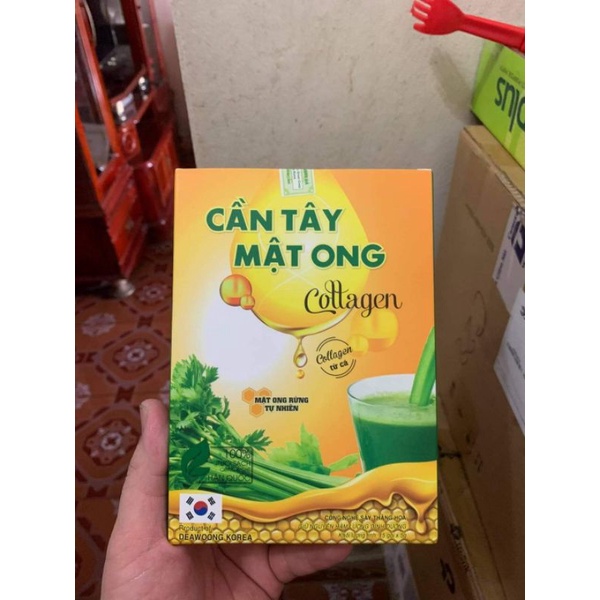 HỘP 15 GÓI CẦN TÂY COLAGEN MẬT ONG FULL