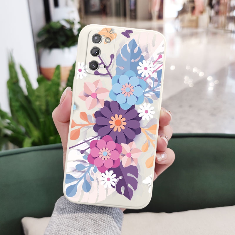 Ốp Điện Thoại Silicon Dẻo Họa Tiết Hoa Xinh Xắn Cho Samsung Galaxy Note 20 Ultra 10 Plus 9