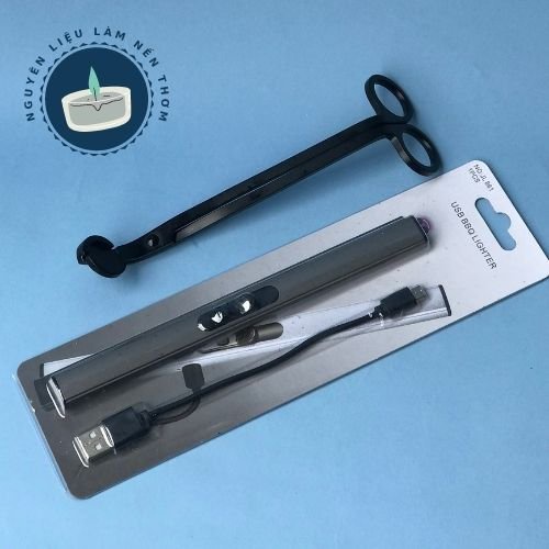 Que mồi nến thơm kèm sạc USB chuyên dụng - Bộ dụng cụ chăm sóc nến thơm