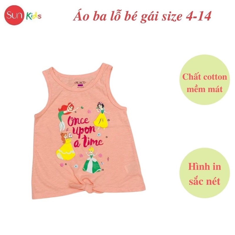 Áo thun cho bé gái, áo phông bé gái chất cotton mềm mát, size 4 - 14 tuổi - SUNKIDS1