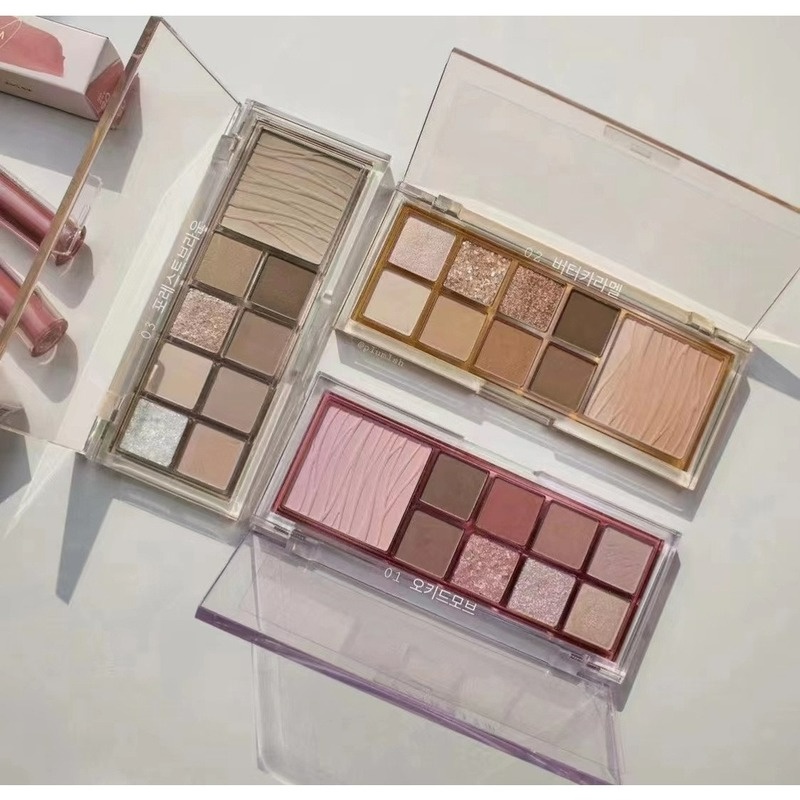 Bảng Phấn Mắt/Phấn Má Hồng/Bắt Sáng Màu Nhũ Lâu Trôi Phong Cách Hàn Quốc