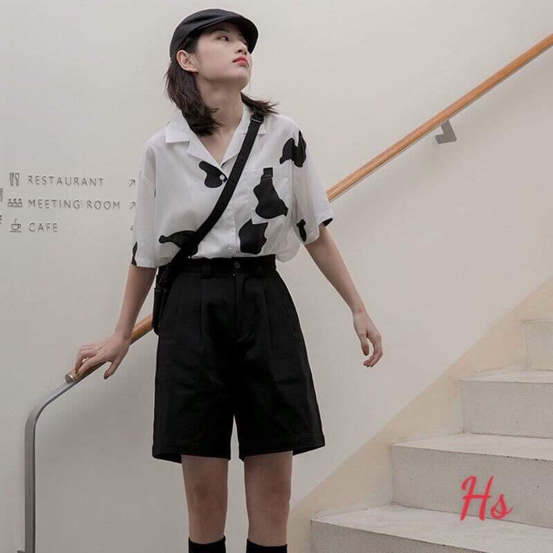 [Mã FAMAYWA giảm 10K đơn 50K] Áo Sơ Mi Bò Sữa Unisex 🦋 Áo Somi Nữ Tay Lỡ Dáng Rộng 🦋 | BigBuy360 - bigbuy360.vn
