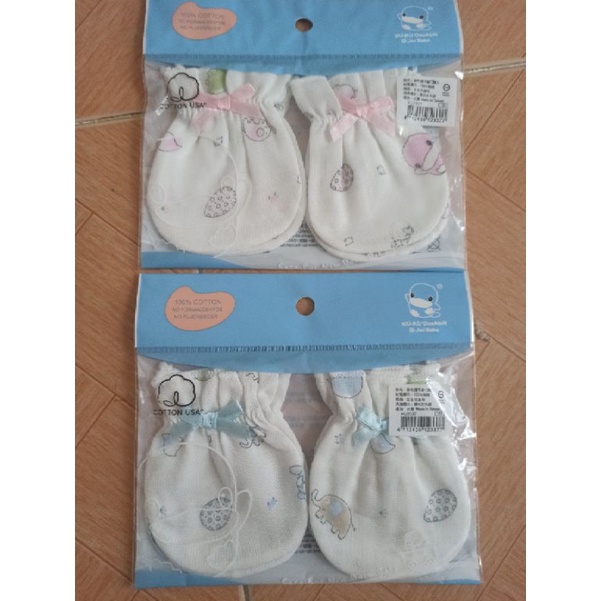 ( SET 2 CẶP ) Bao tay sơ sinh cho bé 100% cotton mềm mại kuku ku2337