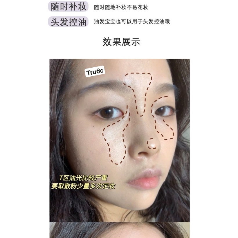 Phấn Phủ Bột Trang Điểm Siêu Mịn Trong Suốt Lâu Trôi Herorange