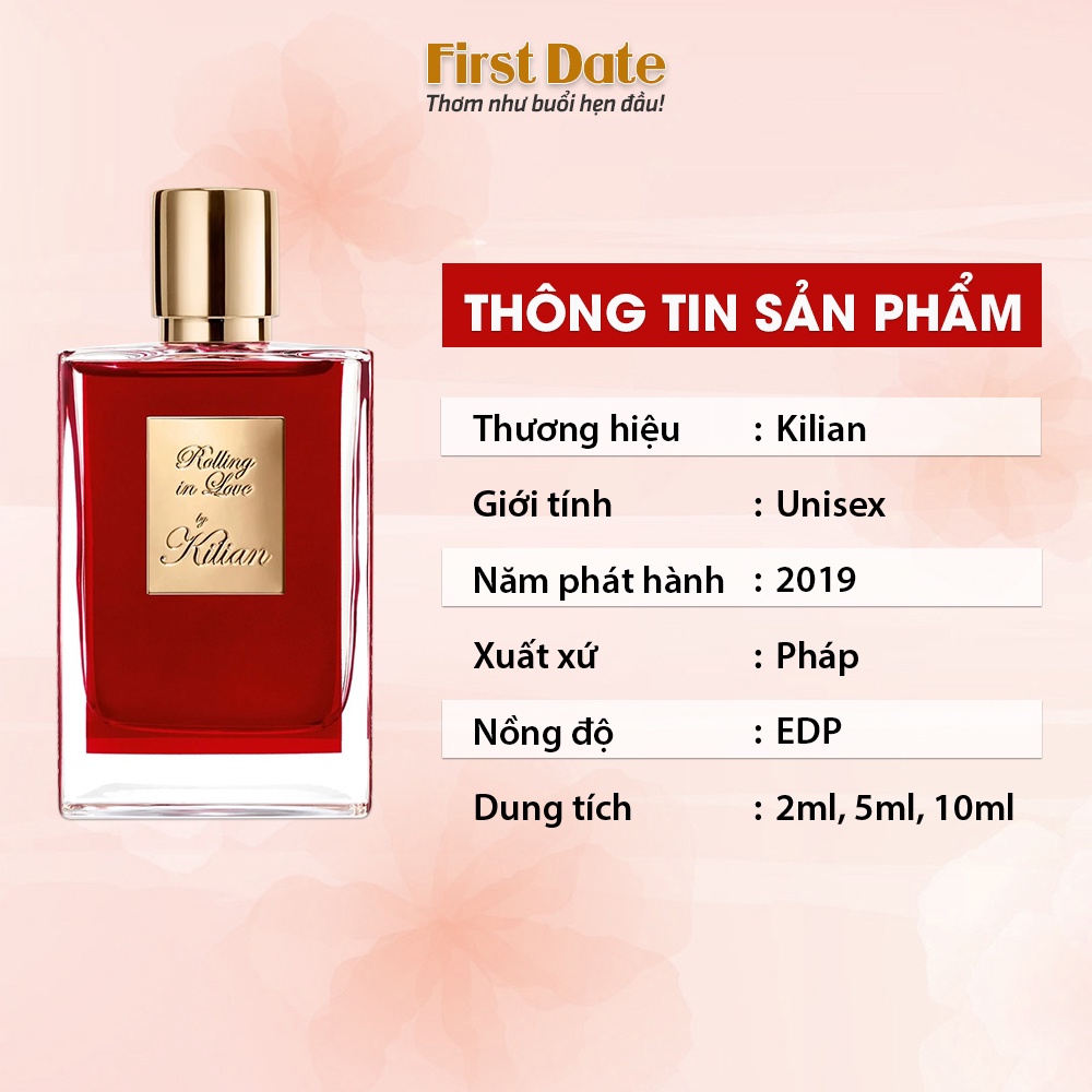 Nước hoa nam nữ Unisex Killian Rolling in love EDP - Sang trọng, Hiện đại, Quyến rũ - First Date