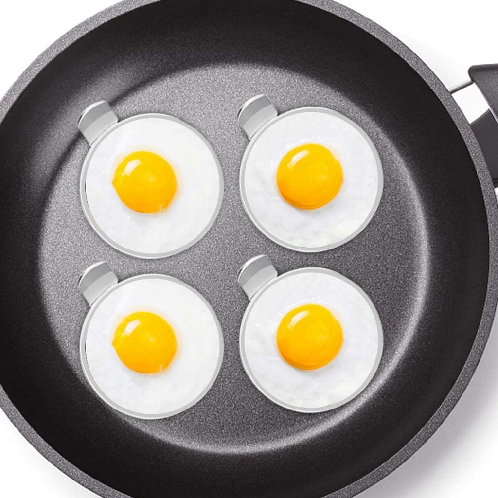Khuôn Chiên Trứng Chống Dính Có Tay Cầm Bằng Thép Không Gỉ