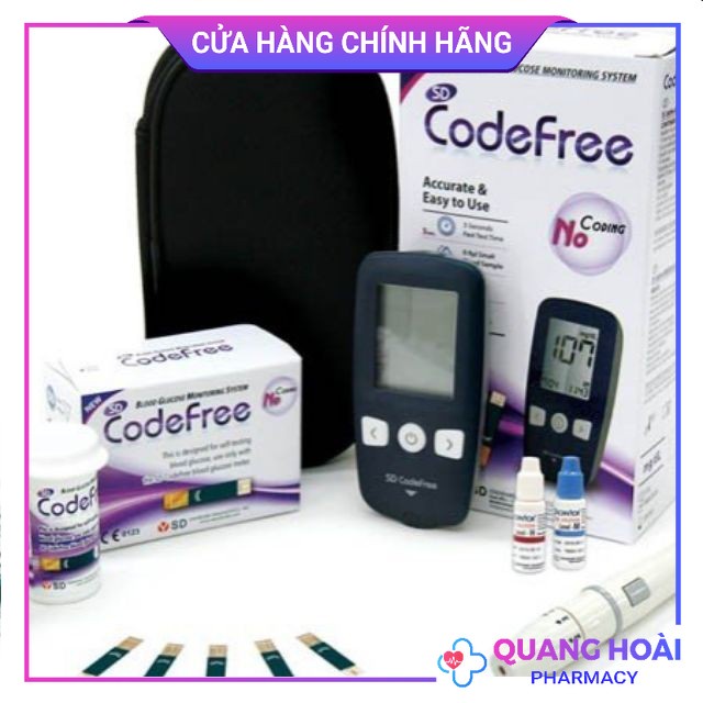 Máy thử, đo đường huyết ( tiểu đường ) SD Code Free ( Hàn Quốc )