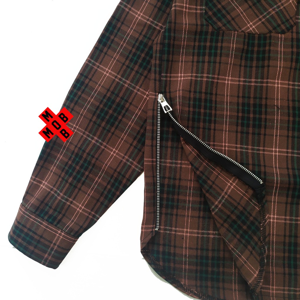 Áo sơ mi Flannel Zip 3 - Áo sơ mi form rộng