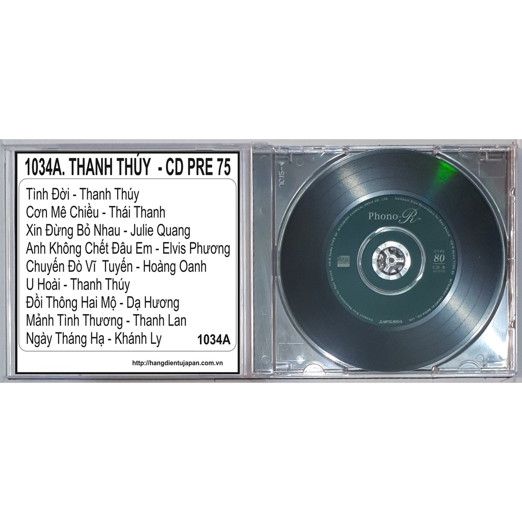 BỘ 3 CD THANH THÚY - CD PRE 75 ( 1034A - 1035 )