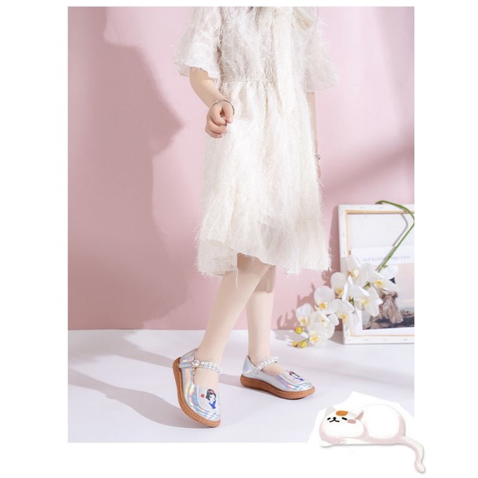 Giày Búp Bê Công Chúa,Giày ElSa,Giày Công Chúa Bạch Tuyết Đế Độn Sang Chảnh Cho Bé Gái 2-8 Tuổi [Sz 23-33]