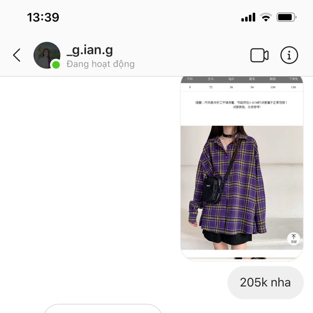 Sơ mi tím kẻ